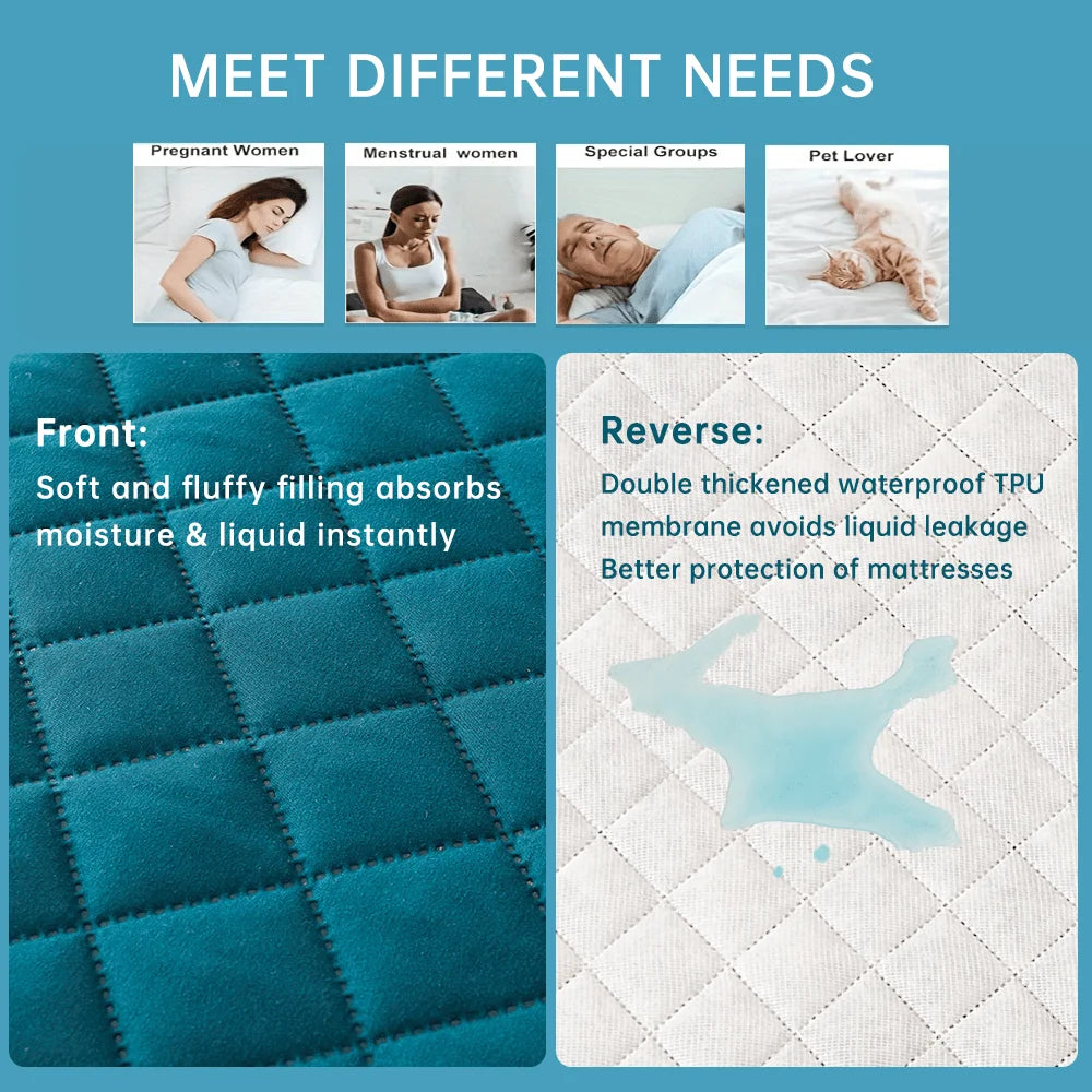 1PC 3D Air Fabric Thick Mattress Cover – 100% Waterproof, Soft & Breathable Fitted Mattress Protector (No Pillowcase)