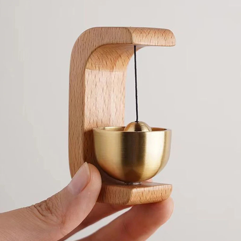 Wireless Doorbell with Wooden Wind Chimes – Decorative Entrance Bell for Home Opening & Decoration