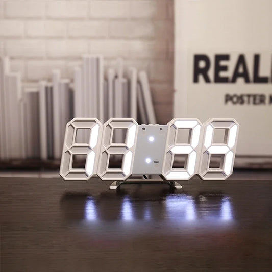 3D LED Digital Alarm Clock – Table & Wall Clock with Time, Date & Temperature Display for Home, Kitchen & Office