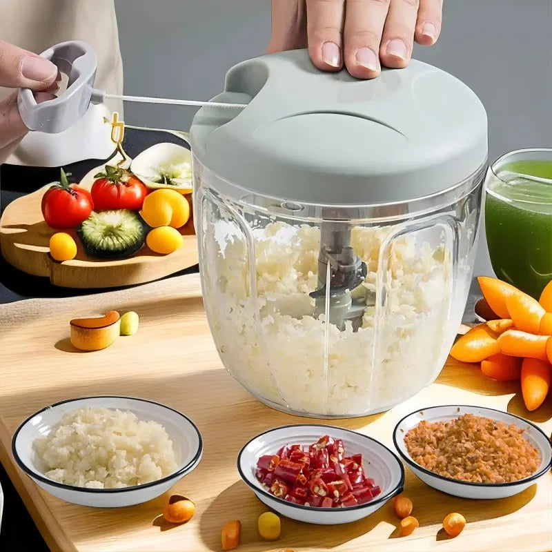 Manual Ginger & Garlic Grinder – Multifunctional Handheld Vegetable & Meat Chopper