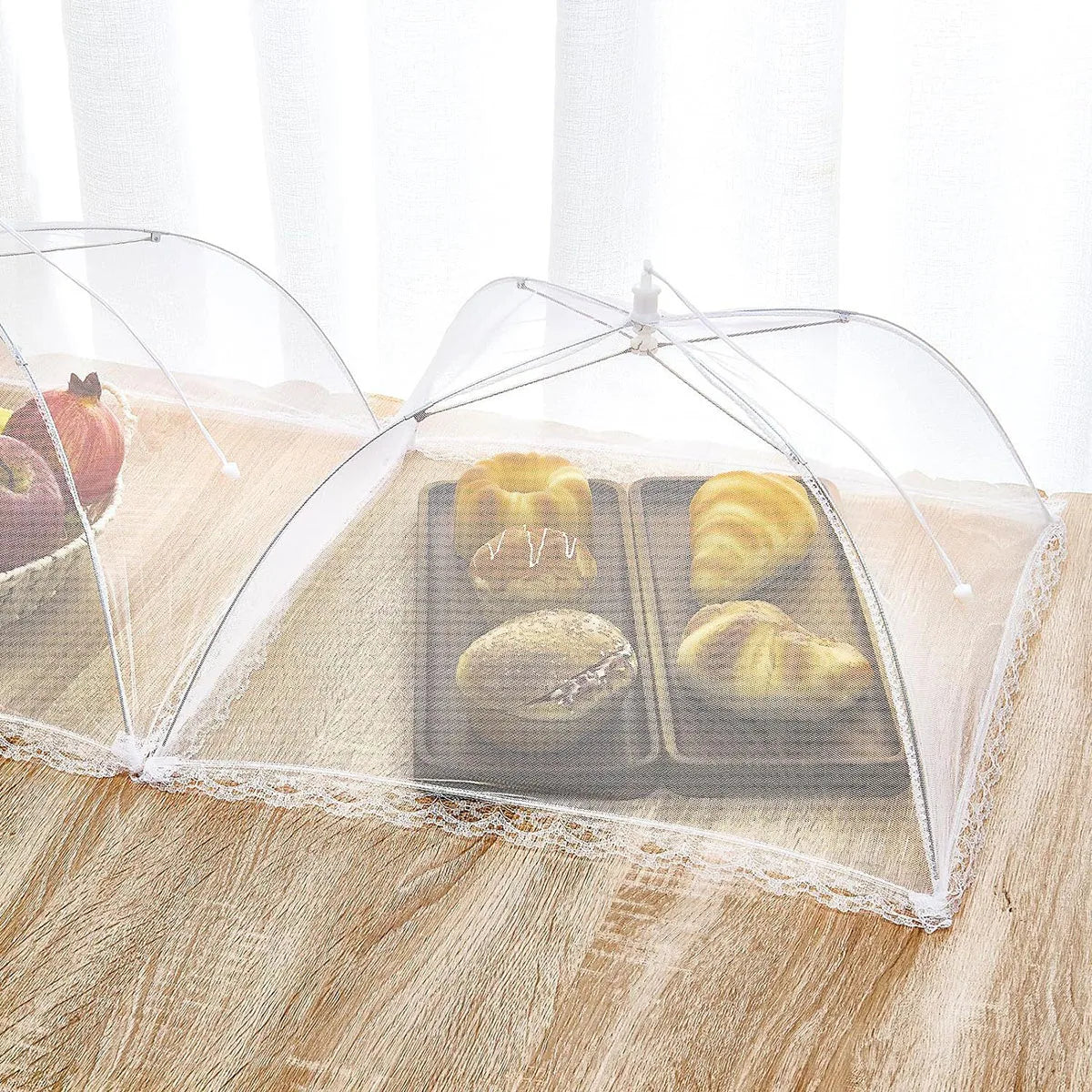 Food Cover Mesh – Folding, Washable, Insect-Proof Table Cover for Home & Kitchen