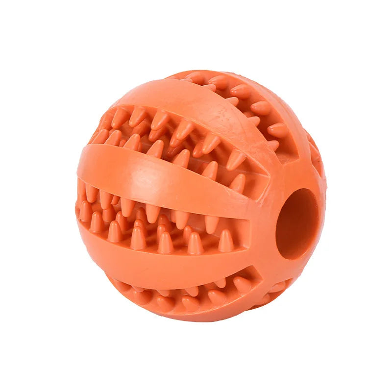 Dog Ball Toy for Small Dogs – Interactive Chew & Tooth Cleaning Rubber Ball