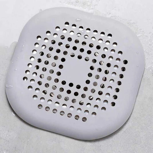 Square Silicone Floor Drain Sticker – Bathroom Hair Filter & Sewer Drain Cover, Non-Slip Floor Drain Mat
