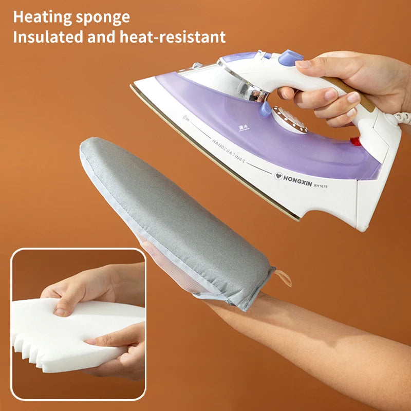 1PC Fabric Handheld Ironing Board with Insulated Gloves – Small Home Ironing Tray for Household Use