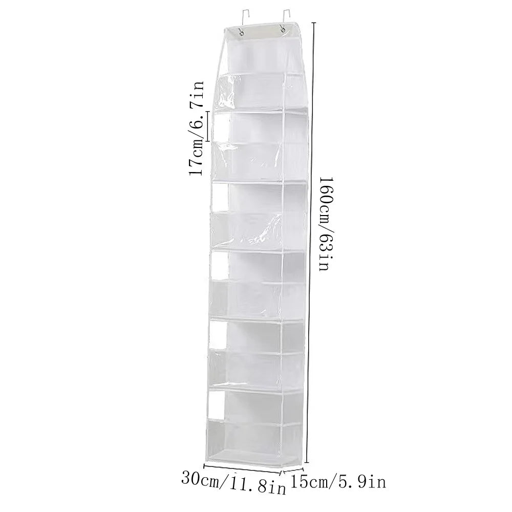 4/6 Layer Over-the-Door Hanging Organizer – Wall Storage for Bathroom, Closet, Nursery, or Bedroom