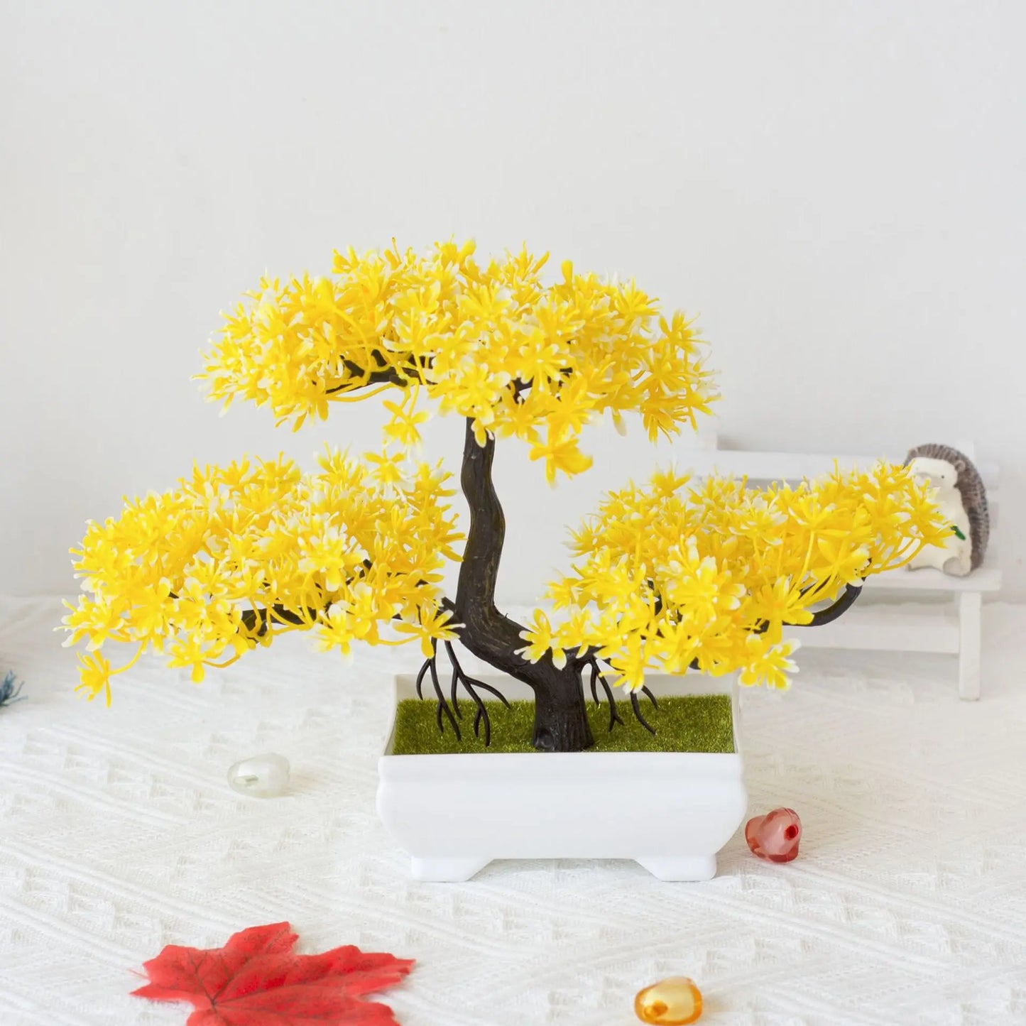 Artificial Plants Bonsai Small Tree Pot Fake Plant Flowers Potted Ornaments For Home Room Table Decoration Hotel Garden Decor