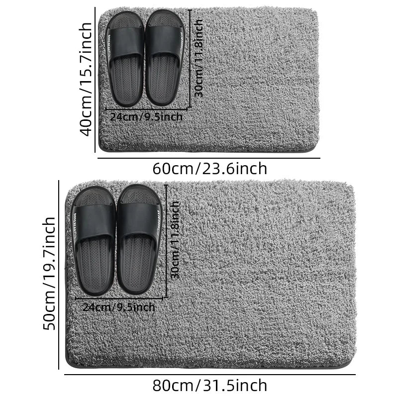 Ultra-Soft Plush Floor Mat – Non-Slip Water-Absorbent Rug for Bathroom, Bedroom & Living Room
