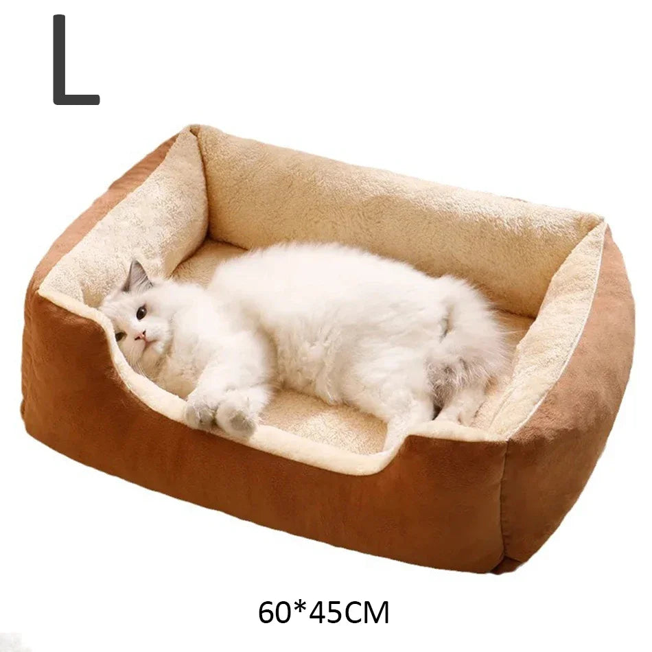 Cozy Pet Bed for Cats & Dogs – Soft Cushioned Basket & Habitat for Pets