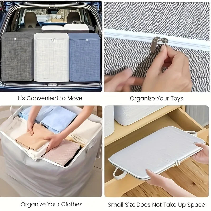 Large Capacity Moisture-Proof Storage Bag – Portable Organizing Moving & Clothing Packing Bag for Home
