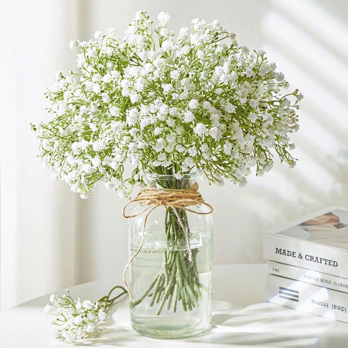 10/15pcs Artificial Baby’s Breath Flowers – Fake Gypsophila for Wedding, Party & Home Decoration DIY Bouquets