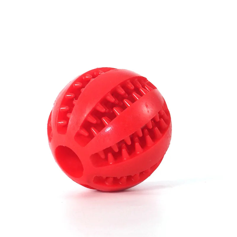 Dog Ball Toy for Small Dogs – Interactive Chew & Tooth Cleaning Rubber Ball