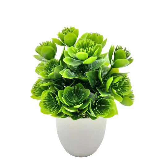 1pc Artificial Plant in Plastic Pot – Realistic Greenery for Home, Office, Living Room & Bedroom Decor