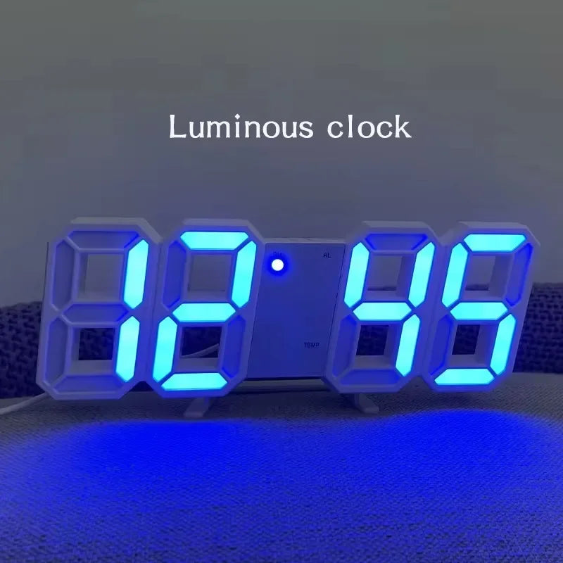 3D LED Digital Alarm Clock – Table & Wall Clock with Time, Date & Temperature Display for Home, Kitchen & Office