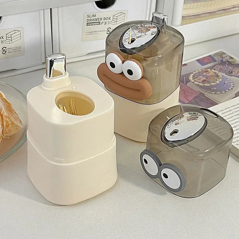 Automatic Pop-up Toothpick Box – Creative Push-Type Toothpick Holder for Home, Dining & Living Room