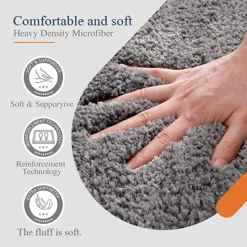 Ultra-Soft Plush Floor Mat – Non-Slip Water-Absorbent Rug for Bathroom, Bedroom & Living Room