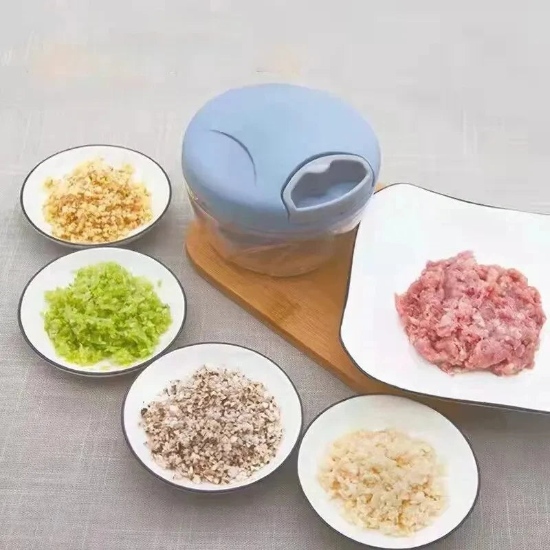 Manual Ginger & Garlic Grinder – Multifunctional Handheld Vegetable & Meat Chopper