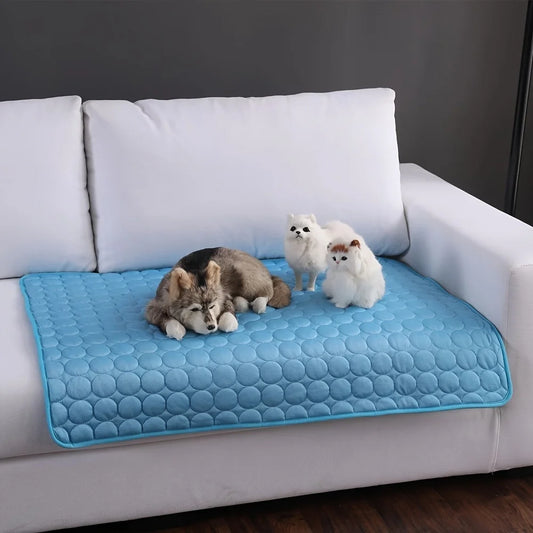 Dog & Cat Cooling Mat – Extra Large Summer Pet Cooling Bed & Ice Pad Blanket