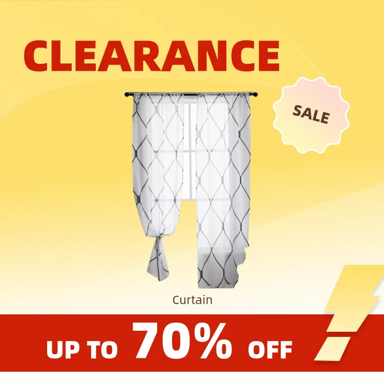 Sheer White Mesh Curtains – Korean Style Veil Panels for Living Room & Bedroom (Clearance)