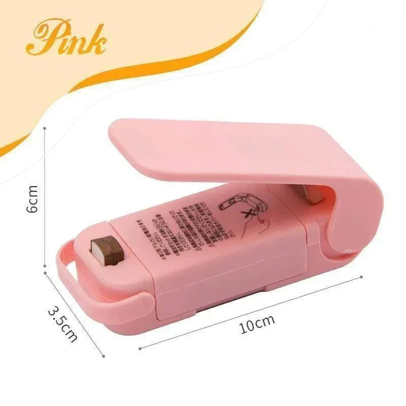 Portable Mini Heat Sealer – Home Food Bag Sealing Machine for Snacks & Plastic Bags, Kitchen Storage Clips