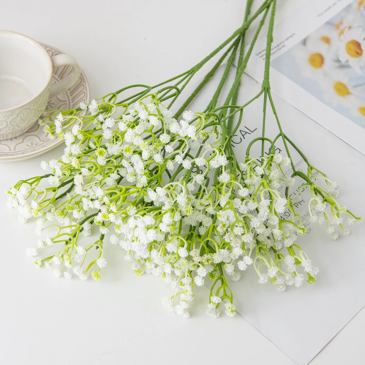 Artificial Plastic Gypsophila Flowers – Outdoor Garden, Wedding Bridal Bouquet & DIY Party Decor