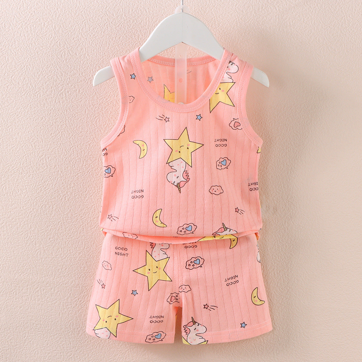 Fashion Children's Sleeveless Vest Shorts Set
