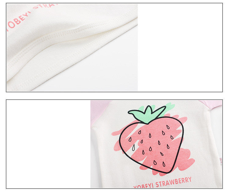 Long Sleeve Round Neck Children's Underwear Top