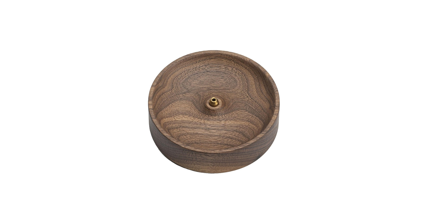 Creative Upside Down Wooden Incense Burner – Round Incense Stick Holder & Tray for Home, Bedroom & Yoga Decor