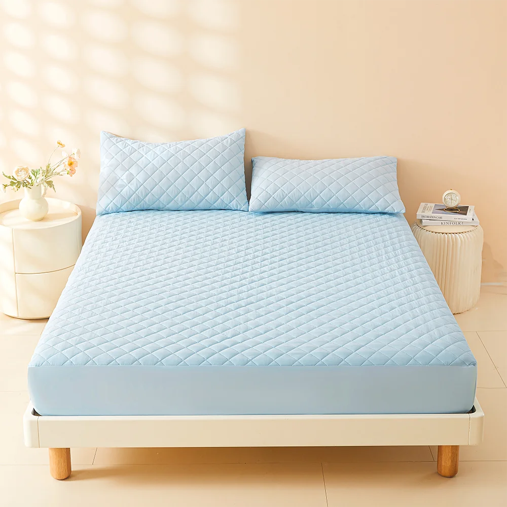 1PC 3D Air Fabric Thick Mattress Cover – 100% Waterproof, Soft & Breathable Fitted Mattress Protector (No Pillowcase)