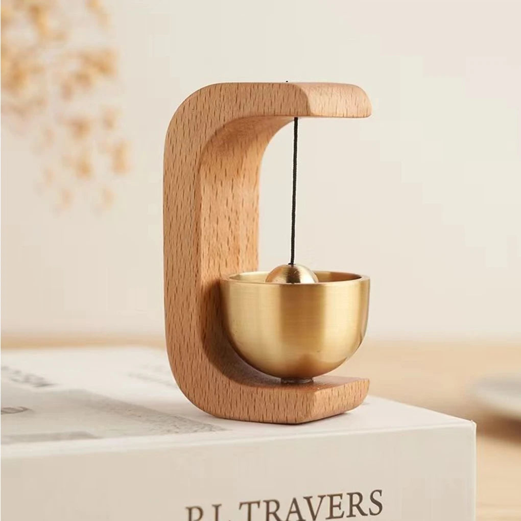 Wireless Doorbell with Wooden Wind Chimes – Decorative Entrance Bell for Home Opening & Decoration