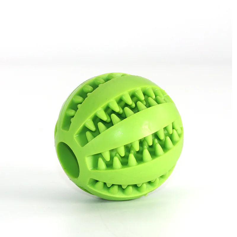 Dog Ball Toy for Small Dogs – Interactive Chew & Tooth Cleaning Rubber Ball