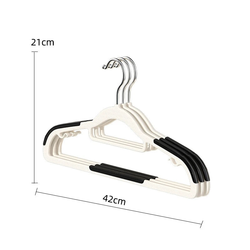 10Pcs Anti-Slip Wet & Dry Multifunctional Hangers – Durable Clothes Hangers for Wardrobe & Laundry Use