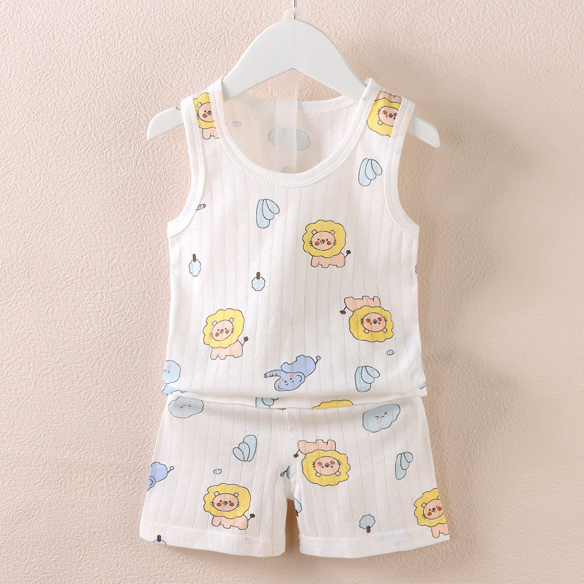 Fashion Children's Sleeveless Vest Shorts Set