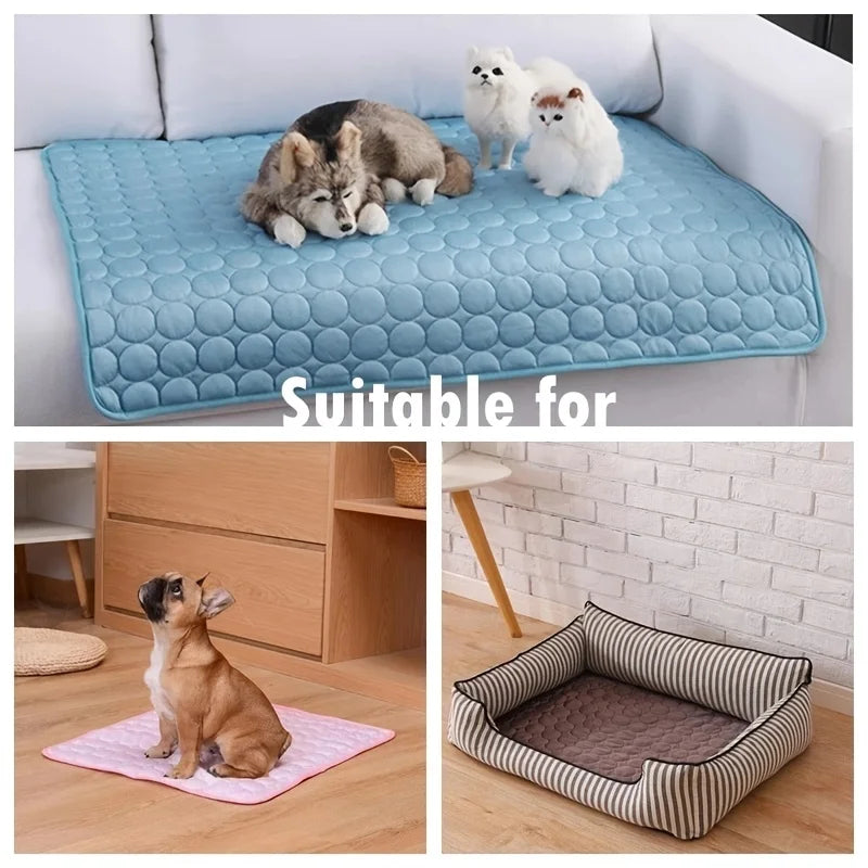 Dog & Cat Cooling Mat – Extra Large Summer Pet Cooling Bed & Ice Pad Blanket