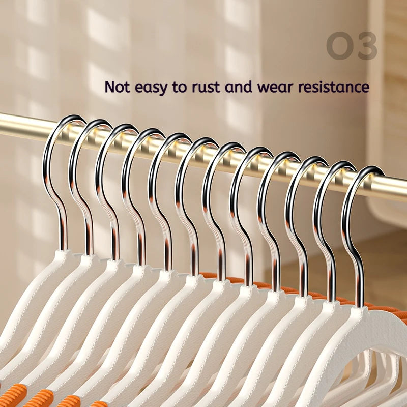 10Pcs Anti-Slip Wet & Dry Multifunctional Hangers – Durable Clothes Hangers for Wardrobe & Laundry Use