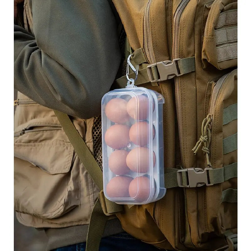 Outdoor Shockproof Egg Storage Box – Portable Shatterproof Plastic Egg Tray for Camping, Travel & Home Use