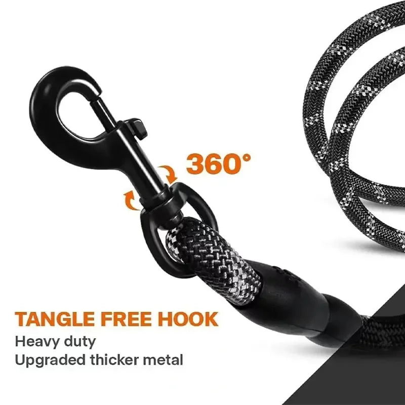 Reflective Dog Leash – Durable Traction Rope with Padded Handle for Small to Large Dogs