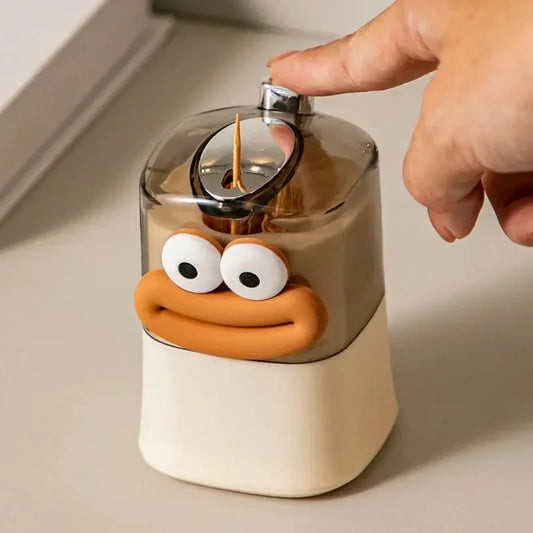 Creative Automatic Pop-up Toothpick Storage Box – Push-Type Toothpick Holder for Home, Living & Dining Room