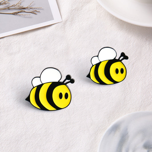 Cute Japanese Style Creative Oil Dripping Bee Alloy Brooch