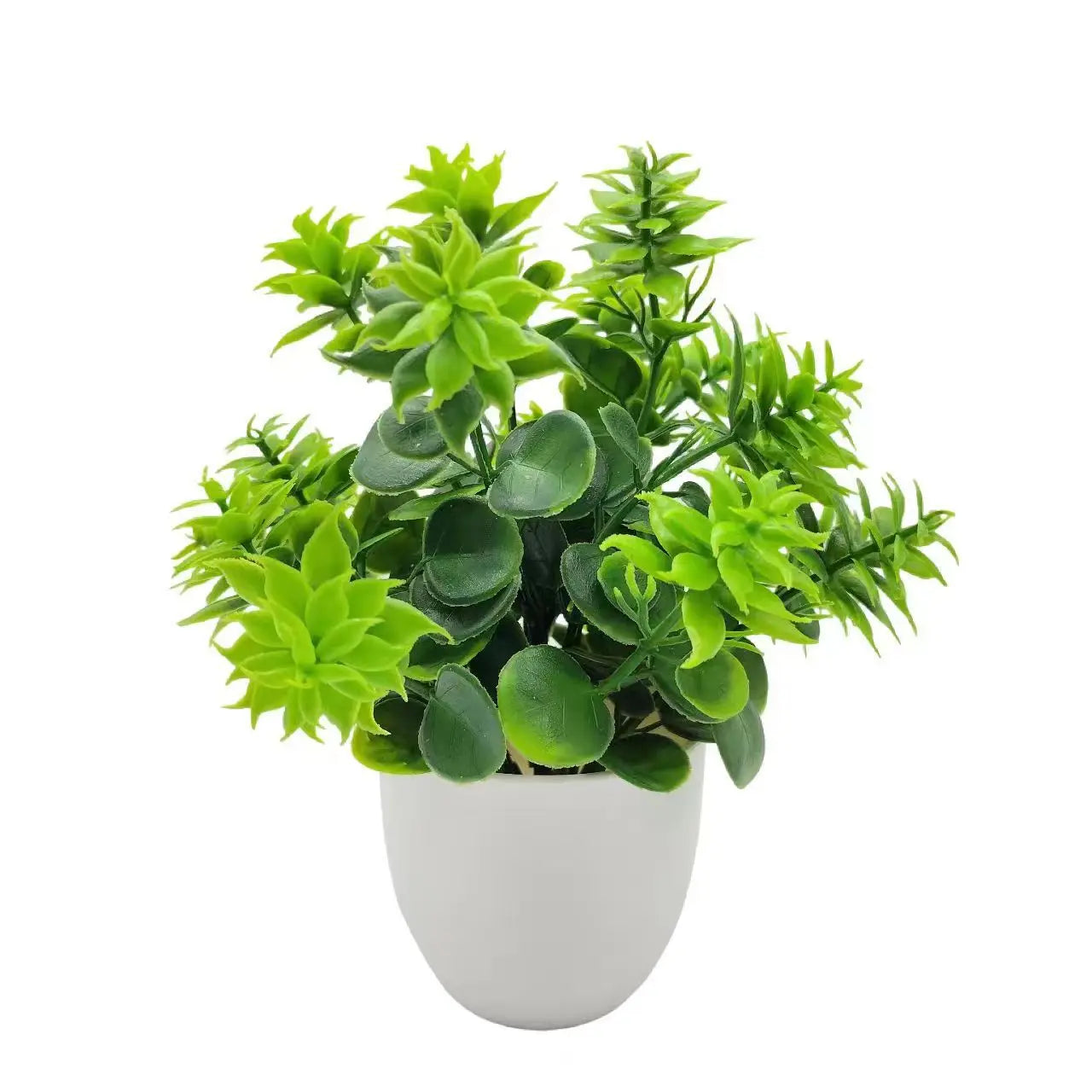 1pc Artificial Plant in Plastic Pot – Realistic Greenery for Home, Office, Living Room & Bedroom Decor