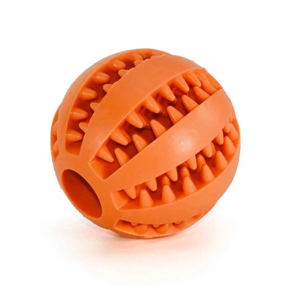 Dog Ball Toy for Small Dogs – Interactive Chew & Tooth Cleaning Rubber Ball