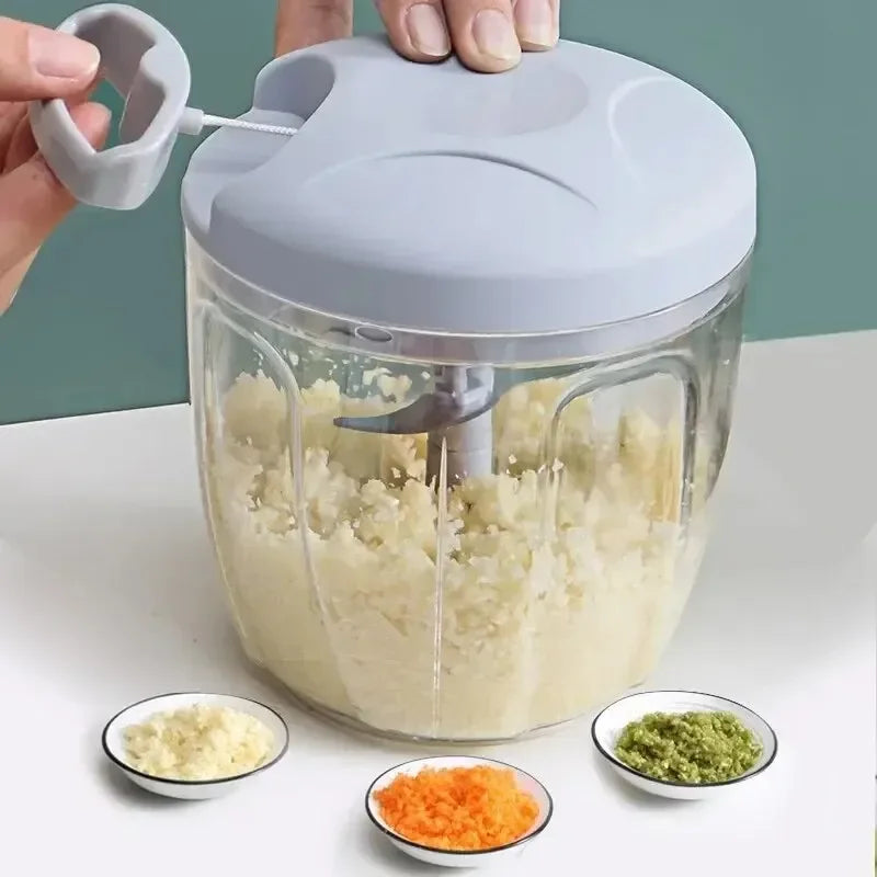 Manual Ginger & Garlic Grinder – Multifunctional Handheld Vegetable & Meat Chopper