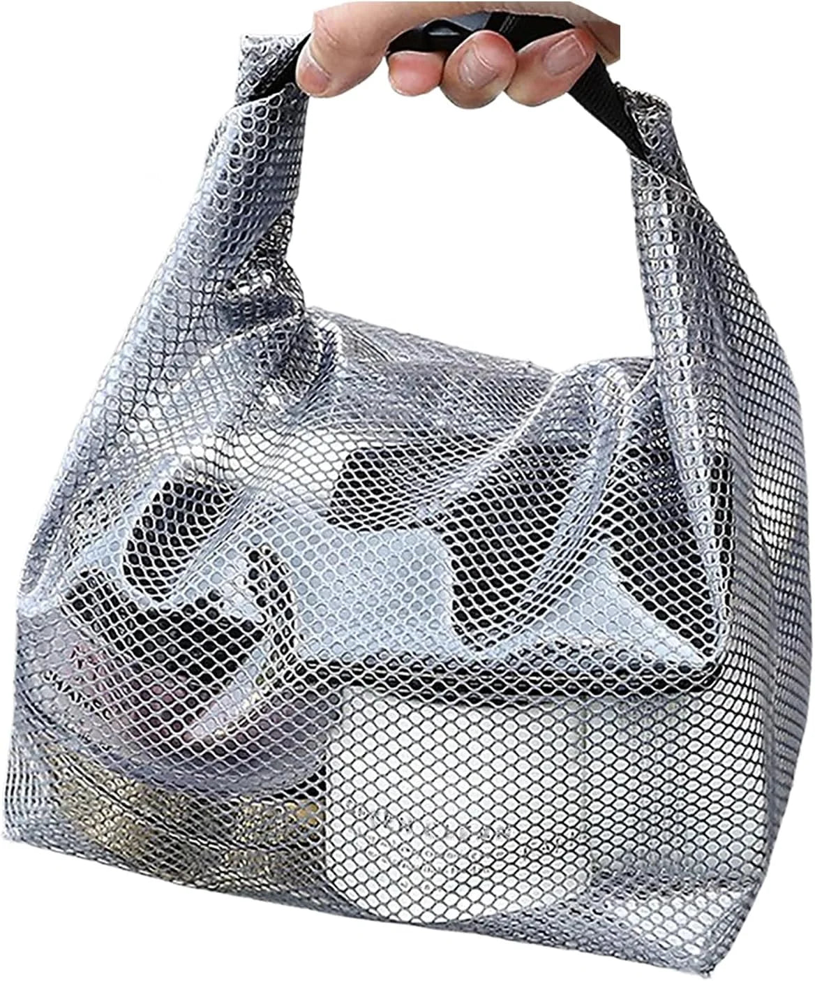 Mesh Storage Bag, Fitness Clothing, Swimming Bathroom, Large Capacity Drawstring, Men's And Women's Outdoor Toiletries Bag