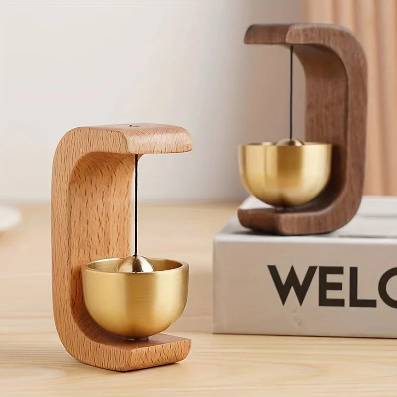 Wireless Doorbell with Wooden Wind Chimes – Decorative Entrance Bell for Home Opening & Decoration