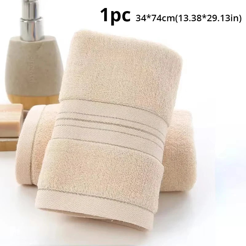1PC Thickened Absorbent Bath Towel – Soft Face Towel for Home Use