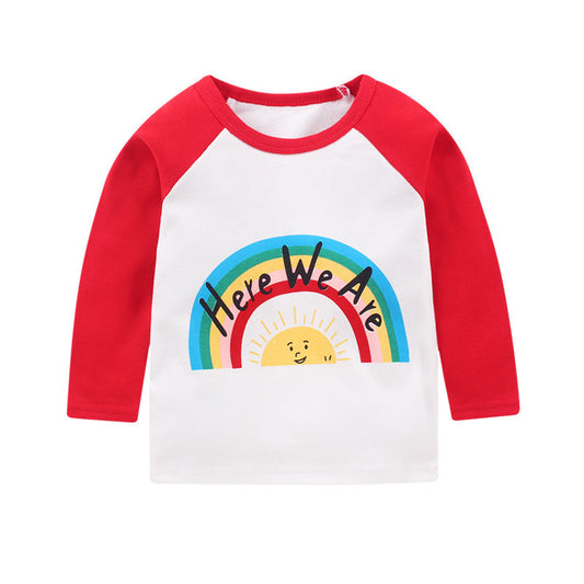 Long Sleeve Round Neck Children's Underwear Top