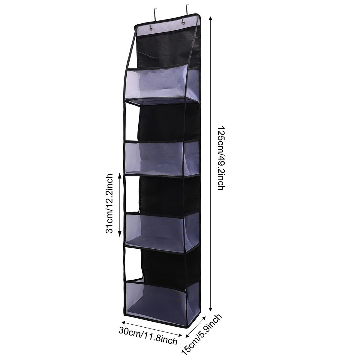 4/6 Layer Over-the-Door Hanging Organizer – Wall Storage for Bathroom, Closet, Nursery, or Bedroom