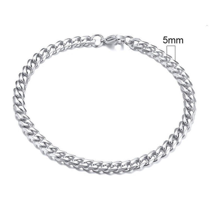 Gold Cuban Link Chain Six-sided Bracelet