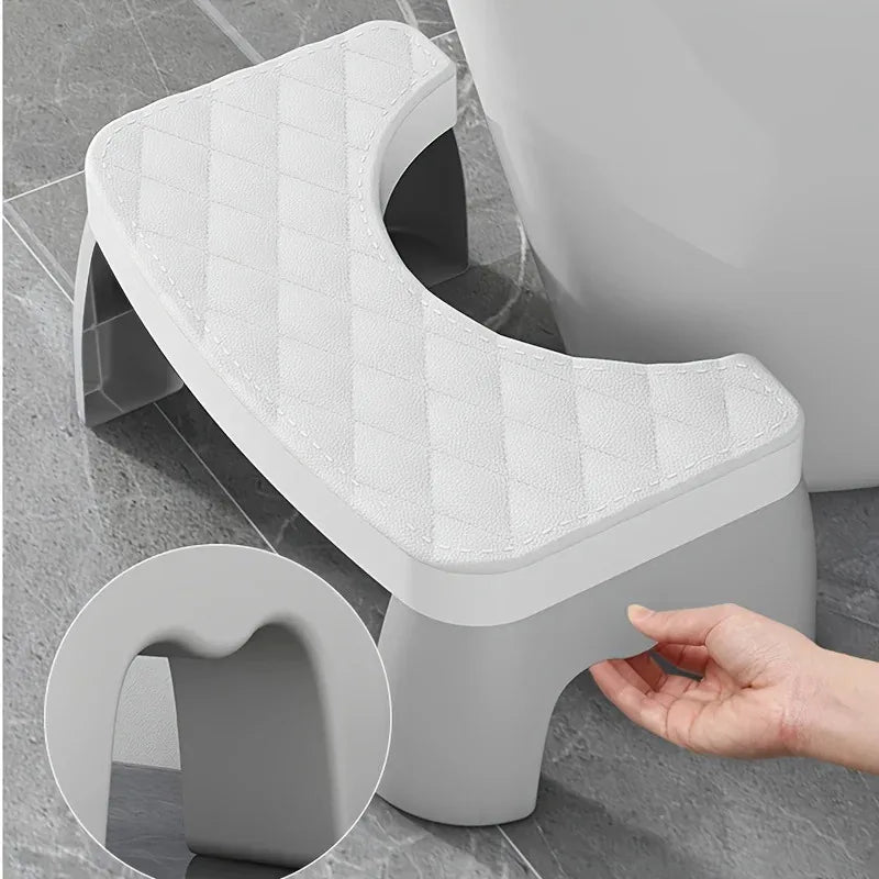 1PC Thick Anti-Slip Toilet Stool - Ergonomic Squatting Footstool for Bathroom, Adult Squat Potty