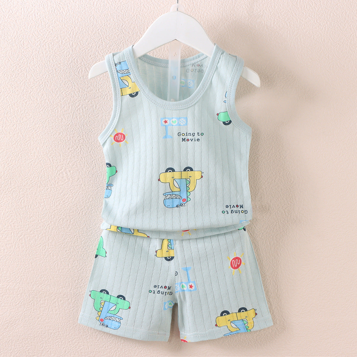 Fashion Children's Sleeveless Vest Shorts Set