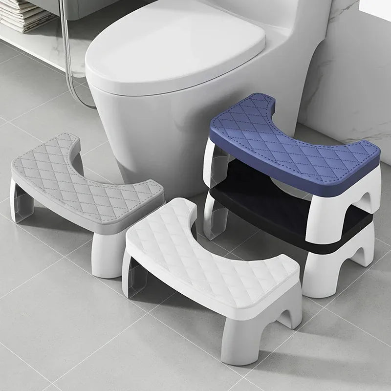 1PC Thick Anti-Slip Toilet Stool - Ergonomic Squatting Footstool for Bathroom, Adult Squat Potty